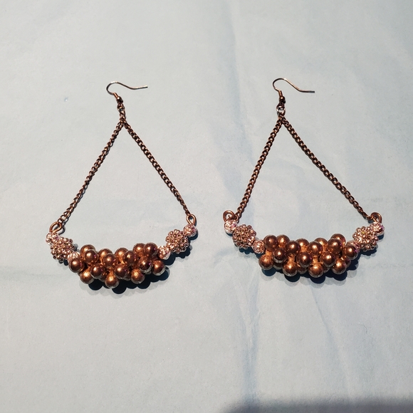 Large silver and gold earrings - Picture 1 of 1